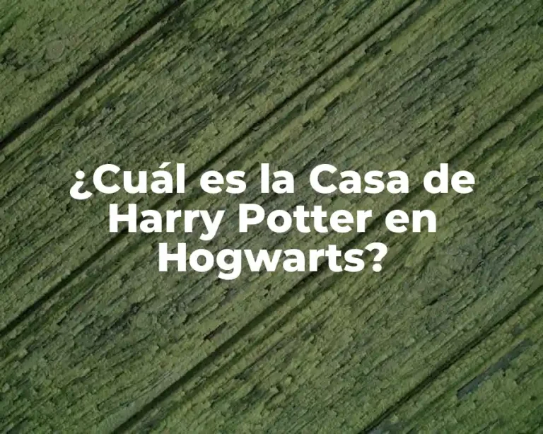¿Cuál es la Casa de Harry Potter en Hogwarts?
