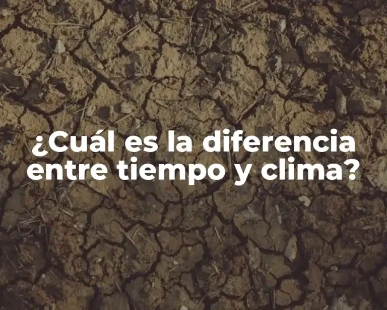 ¿Cuál es la diferencia entre tiempo y clima?