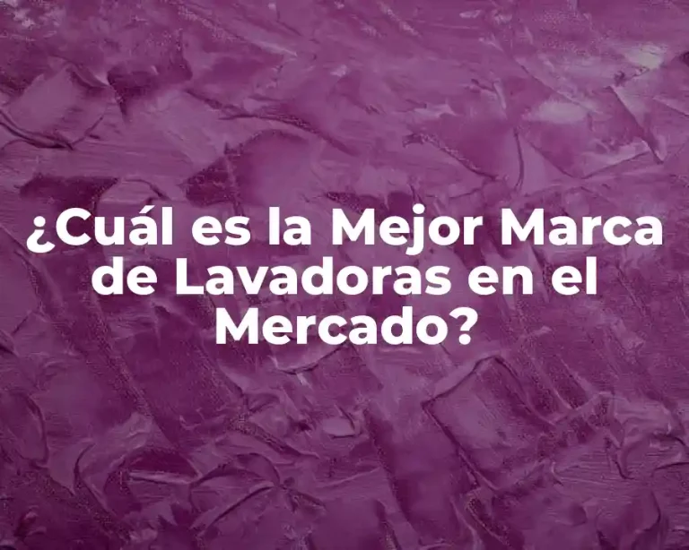¿Cuál es la Mejor Marca de Lavadoras en el Mercado?