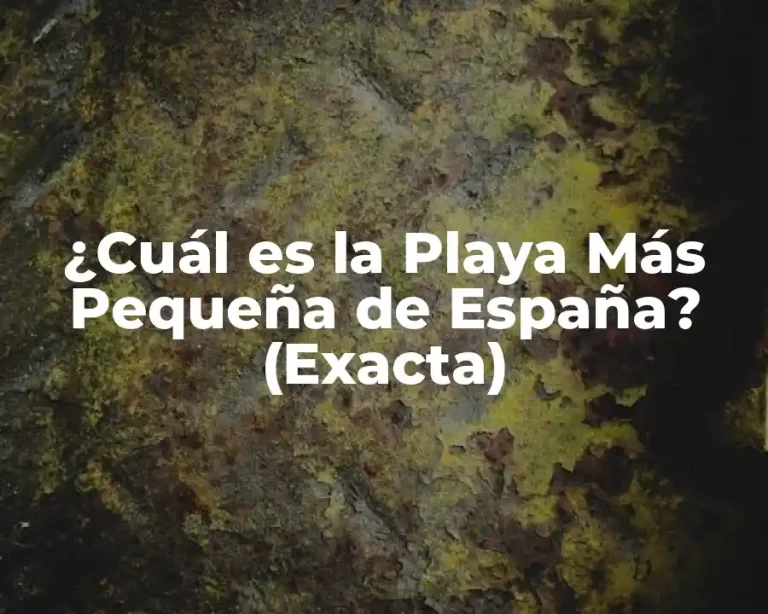 ¿Cuál es la Playa Más Pequeña de España? (Exacta)