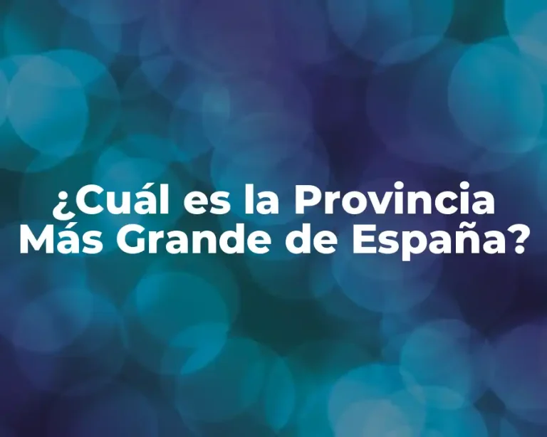 ¿Cuál es la Provincia Más Grande de España?