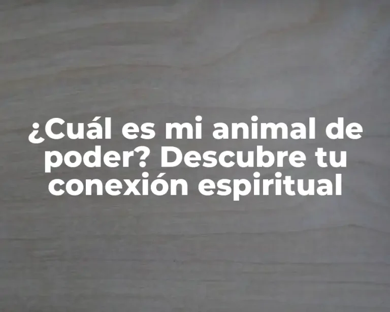 ¿Cuál es mi animal de poder? Descubre tu conexión espiritual