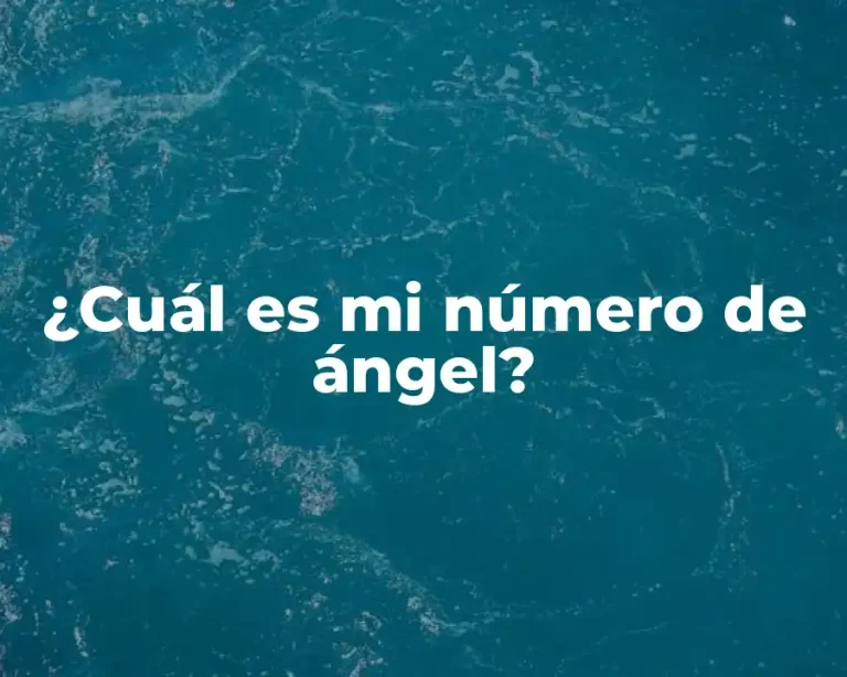 ¿Cuál es mi número de ángel?