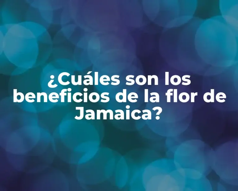 ¿Cuáles son los beneficios de la flor de Jamaica?