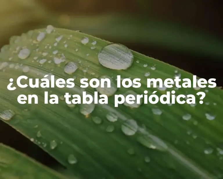 ¿Cuáles son los metales en la tabla periódica?