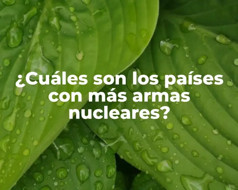 ¿Cuáles son los países con más armas nucleares?