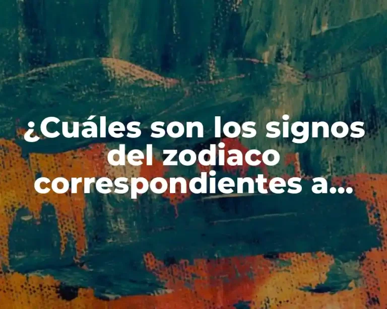 ¿Cuáles son los signos del zodiaco correspondientes a mayo?
