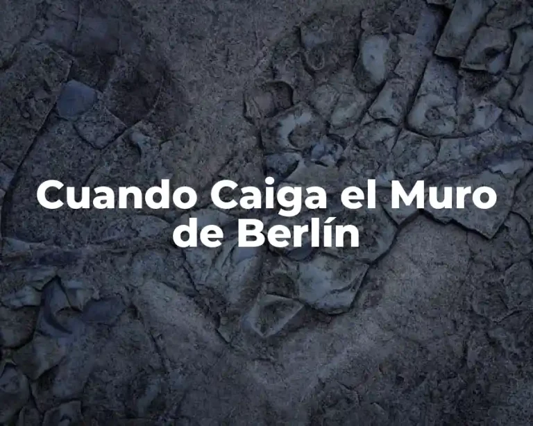 Cuando Caiga el Muro de Berlín