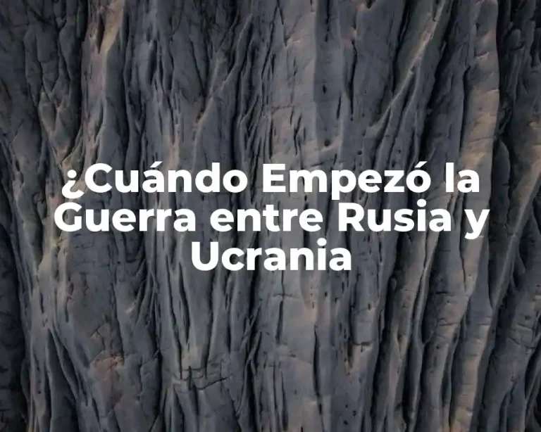 ¿Cuándo Empezó la Guerra entre Rusia y Ucrania