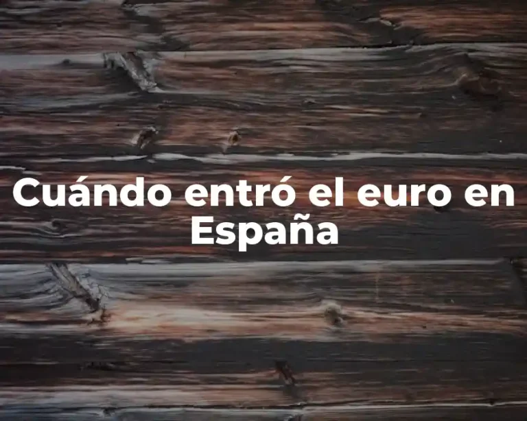 Cuándo entró el euro en España