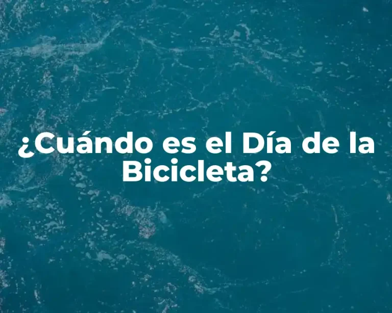 ¿Cuándo es el Día de la Bicicleta?