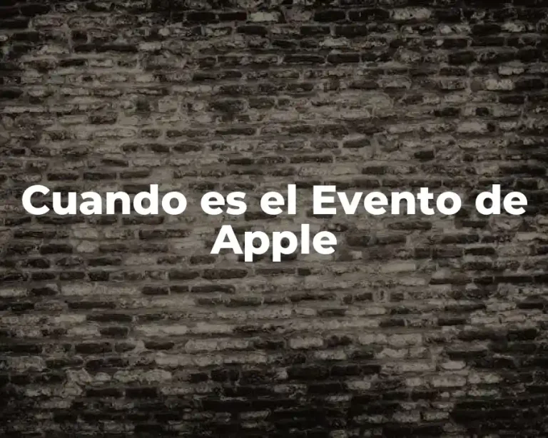 Cuando es el Evento de Apple
