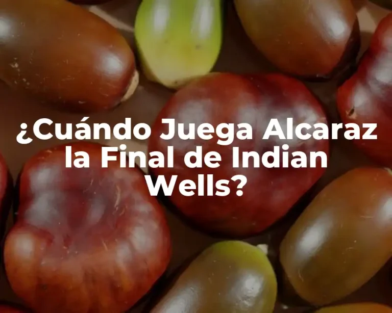 ¿Cuándo Juega Alcaraz la Final de Indian Wells?