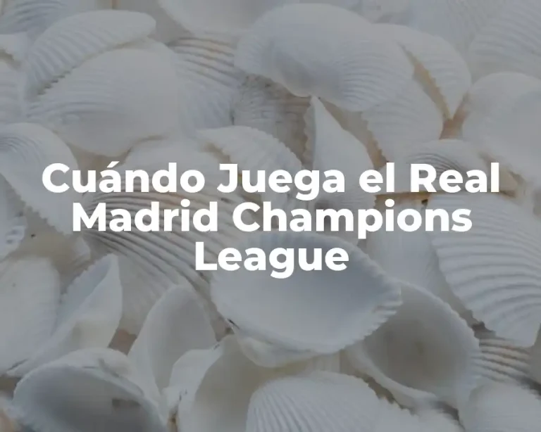 Cuándo Juega el Real Madrid Champions League