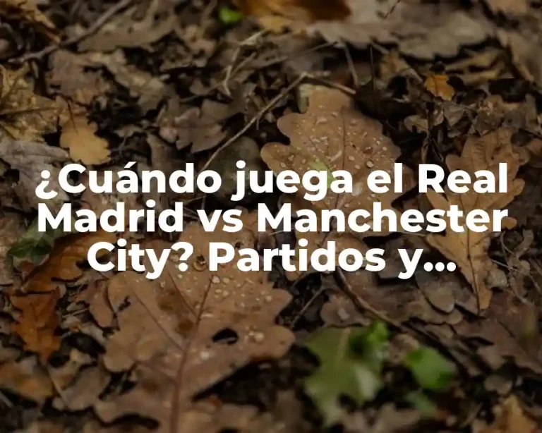 ¿Cuándo juega el Real Madrid vs Manchester City? Partidos y horarios de la Champions League