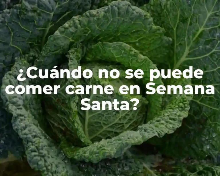 ¿Cuándo no se puede comer carne en Semana Santa?