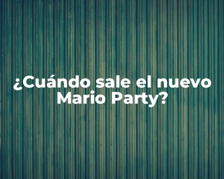 ¿Cuándo sale el nuevo Mario Party?