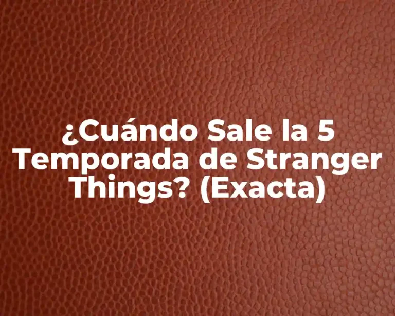 ¿Cuándo Sale la 5 Temporada de Stranger Things? (Exacta)