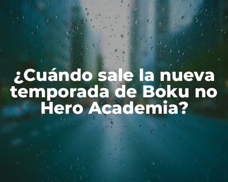 ¿Cuándo sale la nueva temporada de Boku no Hero Academia?