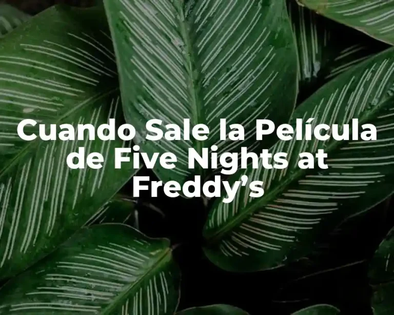 Cuando Sale la Película de Five Nights at Freddy’s