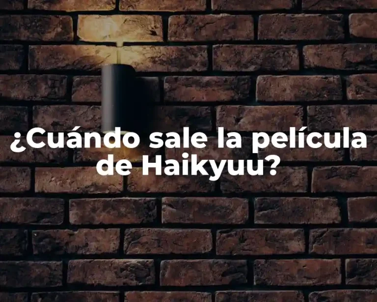 ¿Cuándo sale la película de Haikyuu?