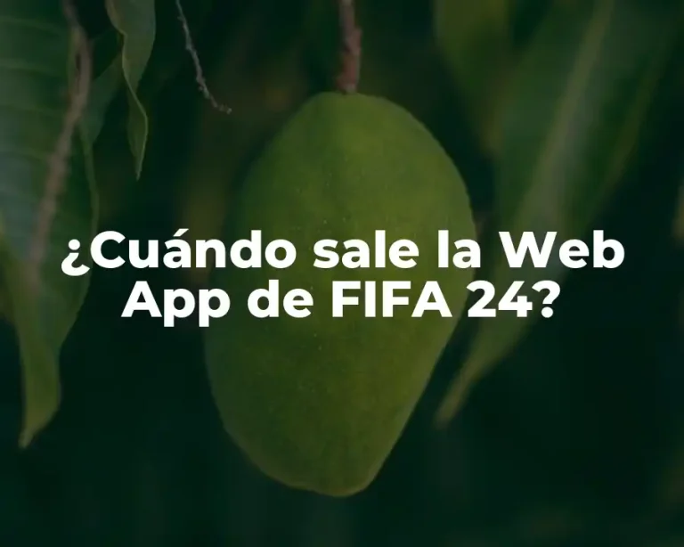 ¿Cuándo sale la Web App de FIFA 24?
