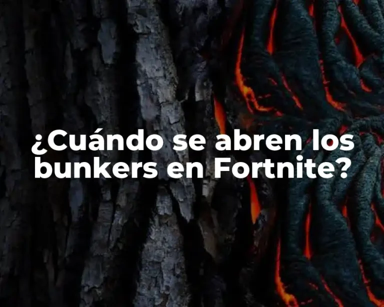 ¿Cuándo se abren los bunkers en Fortnite?