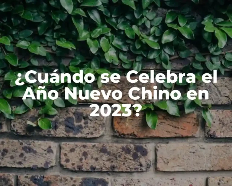 ¿Cuándo se Celebra el Año Nuevo Chino en 2023?
