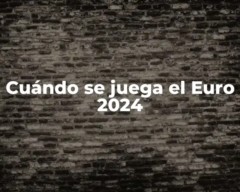 Cuándo se juega el Euro 2024