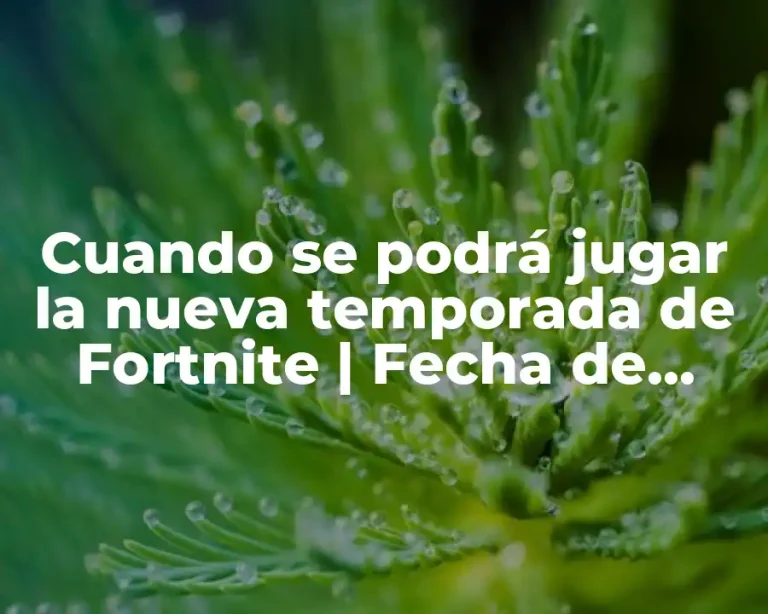 Cuando se podrá jugar la nueva temporada de Fortnite | Fecha de lanzamiento y novedades