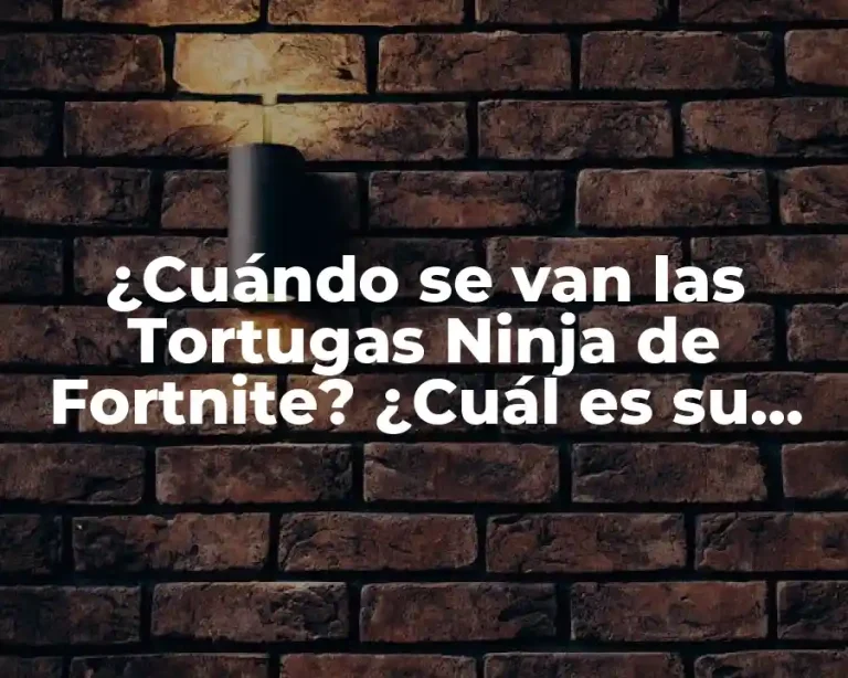 ¿Cuándo se van las Tortugas Ninja de Fortnite? ¿Cuál es su papel en la Temporada 2?