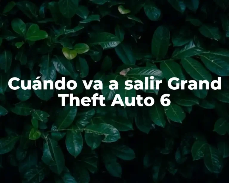 Cuándo va a salir Grand Theft Auto 6