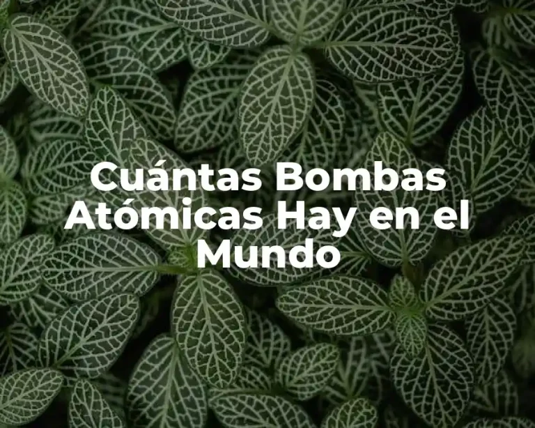 Cuántas Bombas Atómicas Hay en el Mundo
