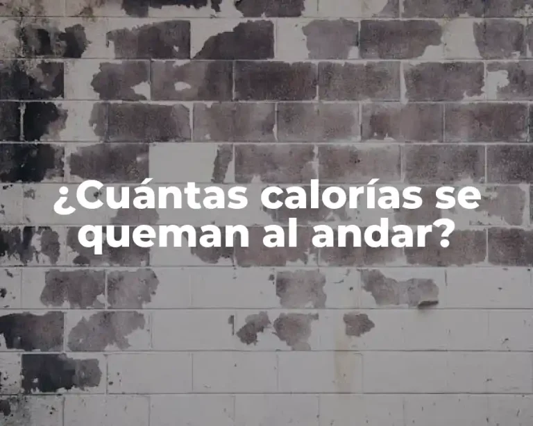 ¿Cuántas calorías se queman al andar?
