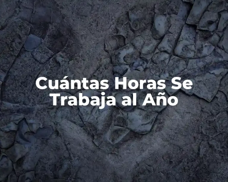 Cuántas Horas Se Trabaja al Año