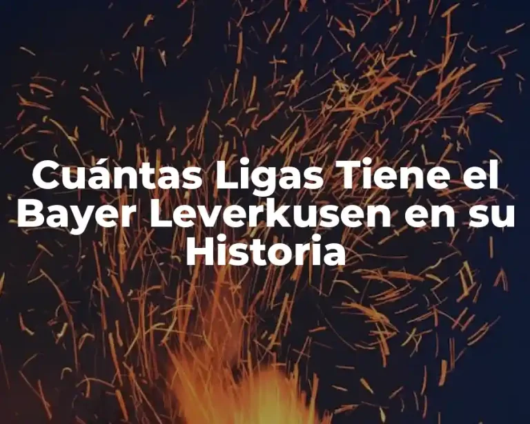 Cuántas Ligas Tiene el Bayer Leverkusen en su Historia