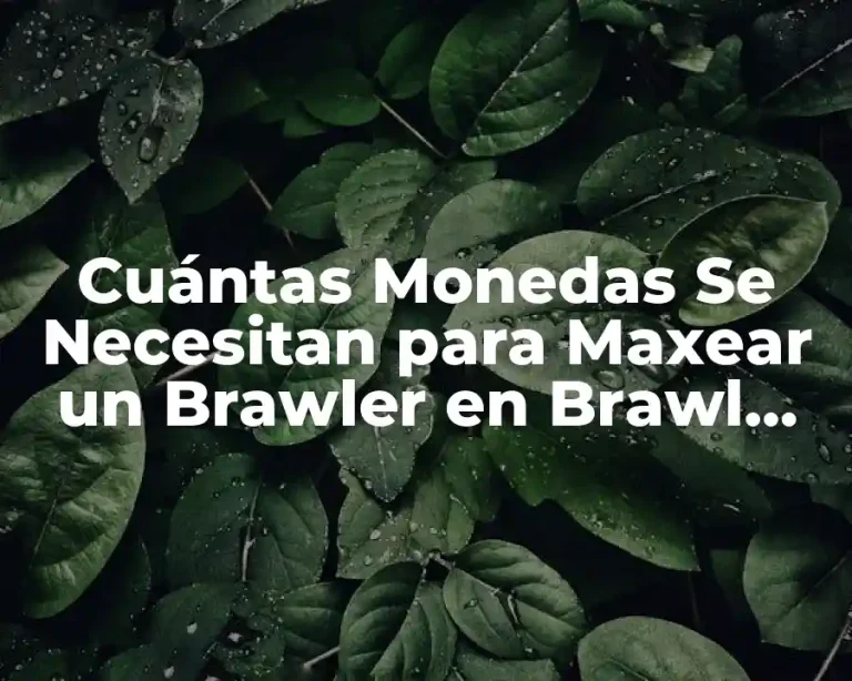 Cuántas Monedas Se Necesitan para Maxear un Brawler en Brawl Stars