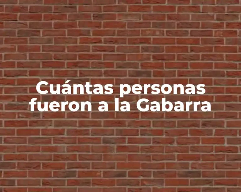 Cuántas personas fueron a la Gabarra