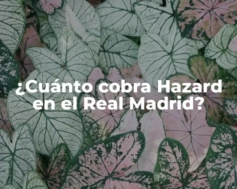 ¿Cuánto cobra Hazard en el Real Madrid?