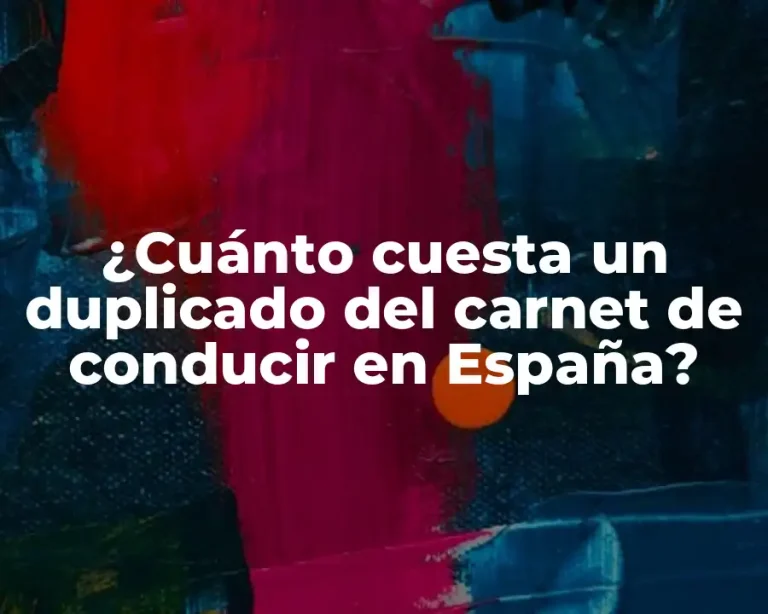 ¿Cuánto cuesta un duplicado del carnet de conducir en España?