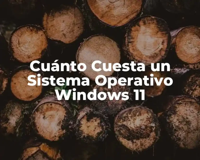 Cuánto Cuesta un Sistema Operativo Windows 11