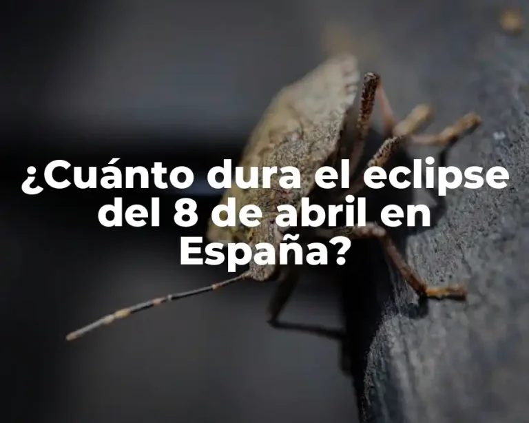 ¿Cuánto dura el eclipse del 8 de abril en España?