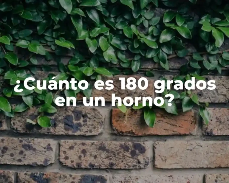¿Cuánto es 180 grados en un horno?