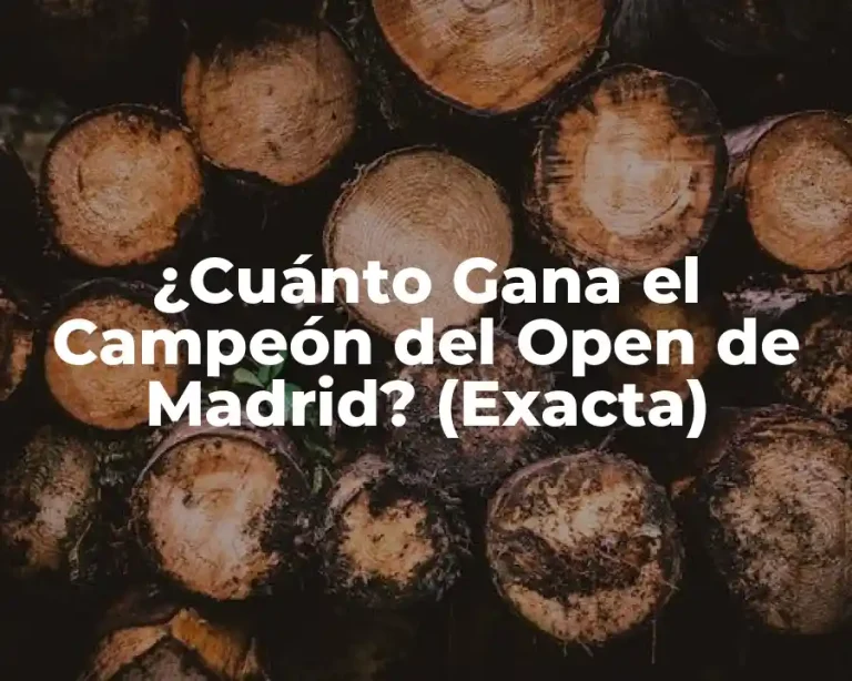 ¿Cuánto Gana el Campeón del Open de Madrid? (Exacta)