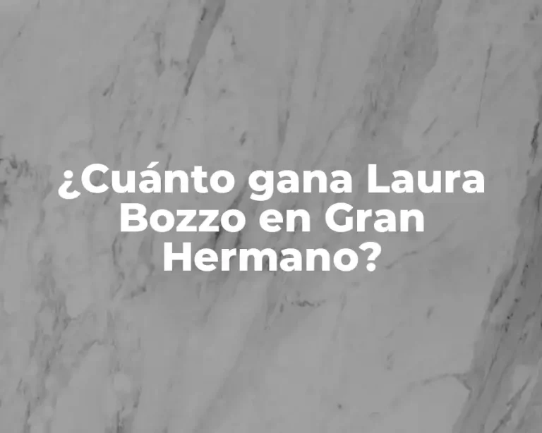 ¿Cuánto gana Laura Bozzo en Gran Hermano?