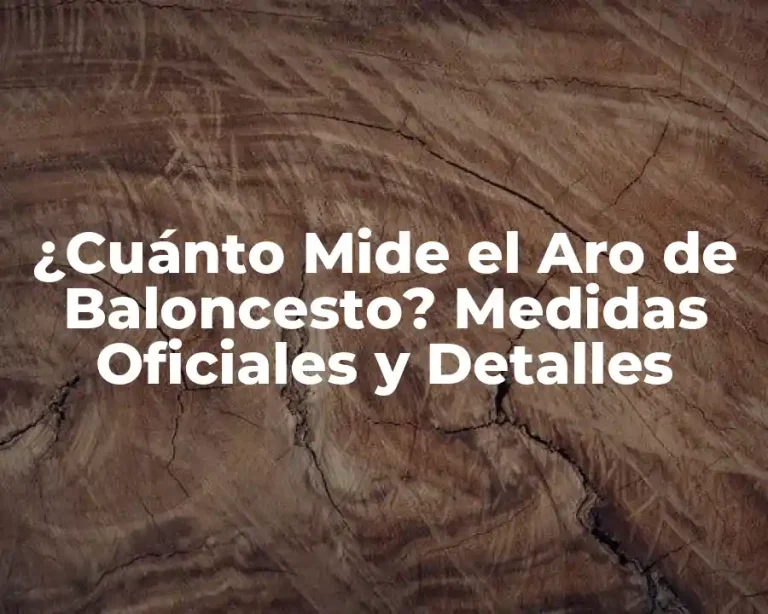 ¿Cuánto Mide el Aro de Baloncesto? Medidas Oficiales y Detalles