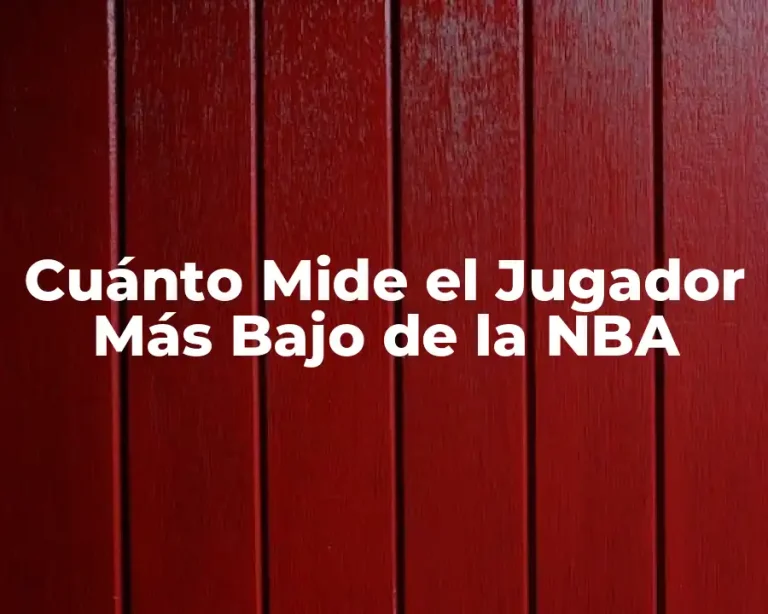 Cuánto Mide el Jugador Más Bajo de la NBA
