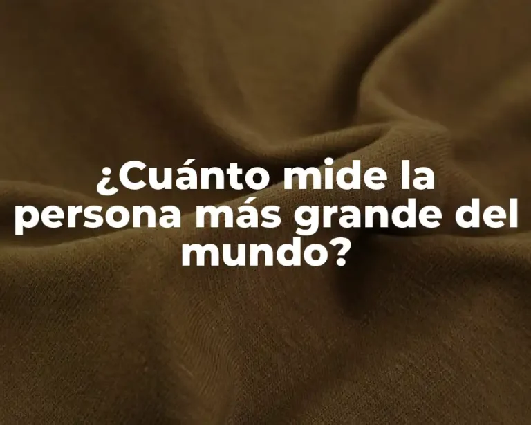 ¿Cuánto mide la persona más grande del mundo?