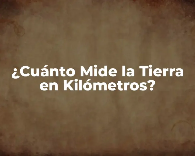 ¿Cuánto Mide la Tierra en Kilómetros?