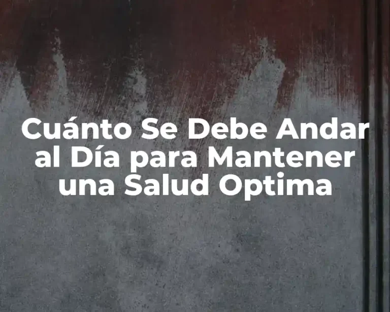Cuánto Se Debe Andar al Día para Mantener una Salud Optima